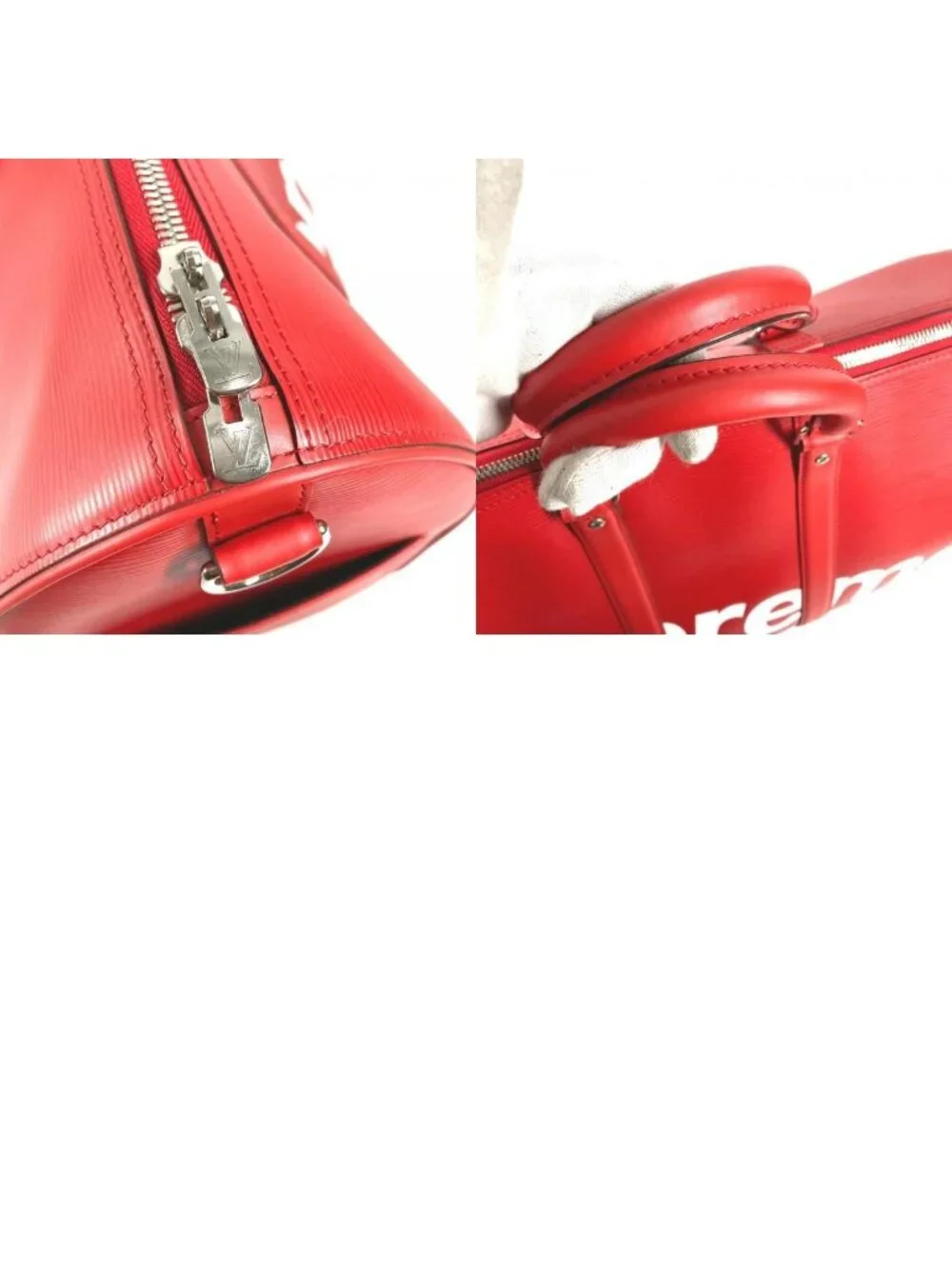 Louis Vuitton Boston Bag Keepall Bandouliere 45 Epi Leather Red
